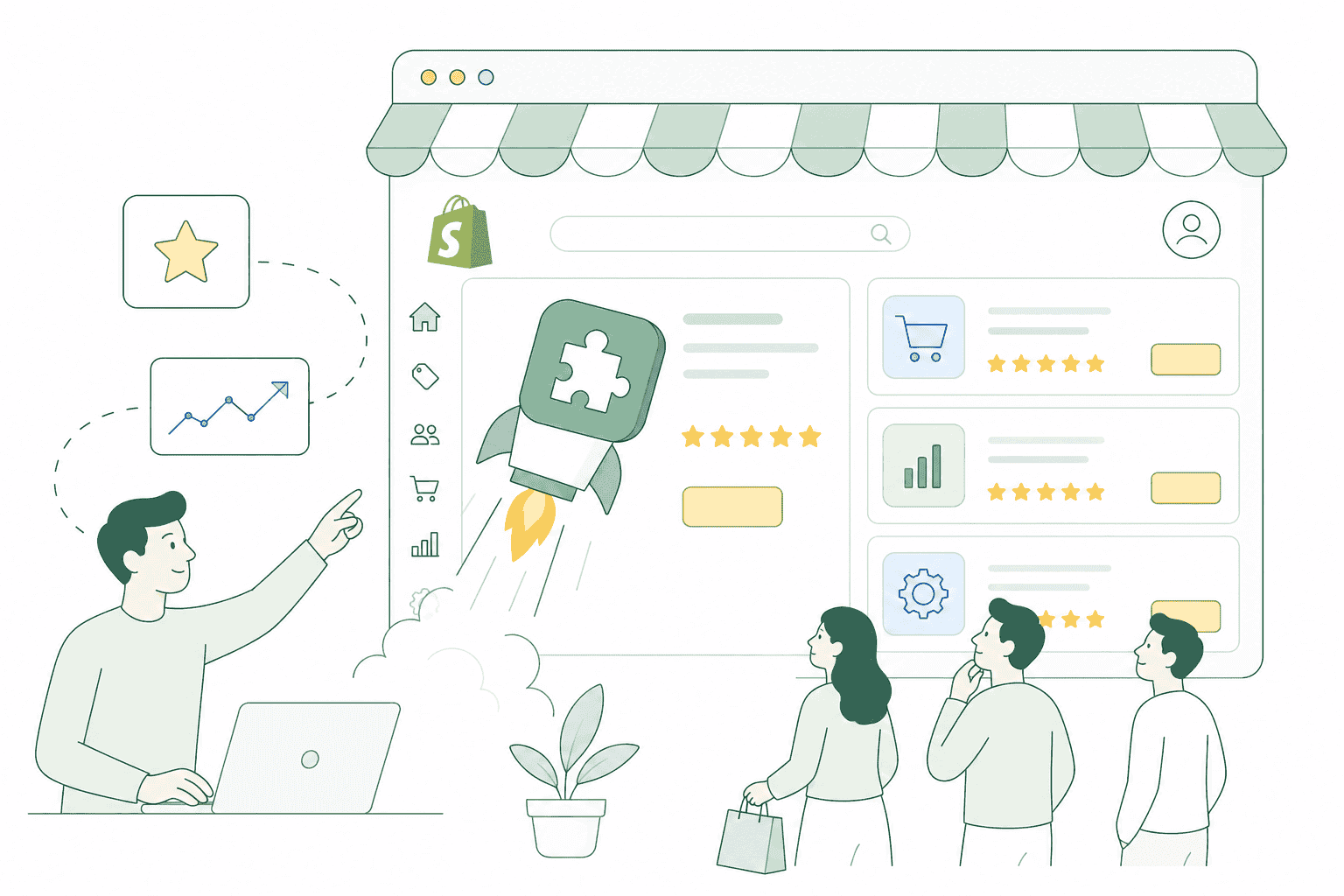 Custom public Shopify App Store app example
